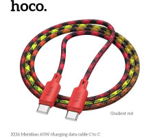 HOCO (6942007650847) X116aa USB 3.0A 60W для Type-C Type-C 1м , Gradient Red