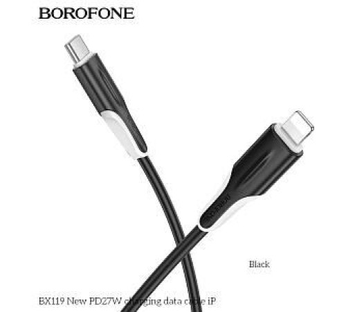 BOROFONE (6941991121951) BX119ia USB 3.0A PD 27W для Lightning ng 8-pin Type-C - 1м , черный