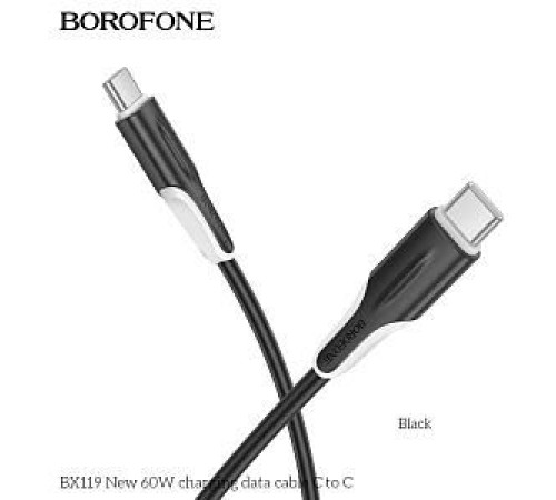 BOROFONE (6941991122019) BX119aa USB 3.0A PD 60W для Type-C Type-C 1м , черный