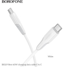 BOROFONE (6941991122026) BX119aa USB 3.0A PD 60W для Type-C Type-C 1м , белый