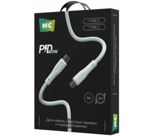 MORE CHOICE (4620202553041) K60aa USB 3.0A PD 60W для Type-C Type-C 1м , белый
