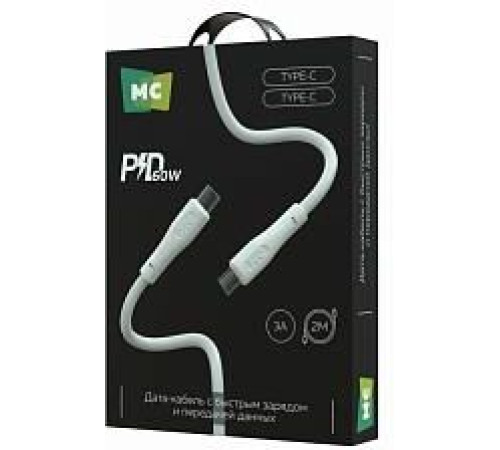 MORE CHOICE (4620202553058) K60aa 2м USB 3.0A PD 60W для Type-C Type-C 2м , белый