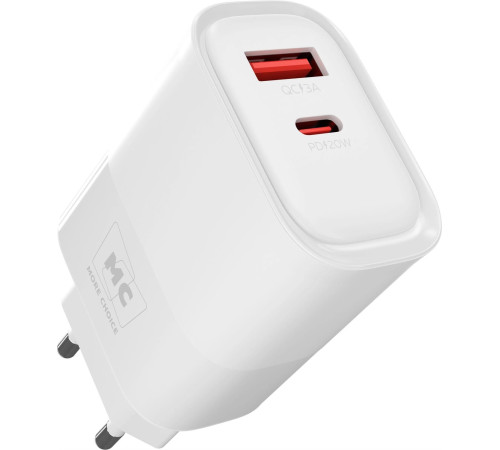 MORE CHOICE (4620202555540) NC81i СЗУ 1USB+1Type-C 3.0A PD 20W+ QC3.0 , белый