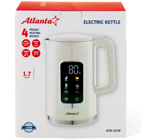 ATLANTA ATH-2539 (1,7л. металл/пластик) белый