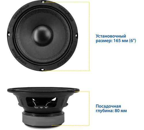 GOODYEAR GY-M-165 эстрадная, к-т 2шт (GY020016)