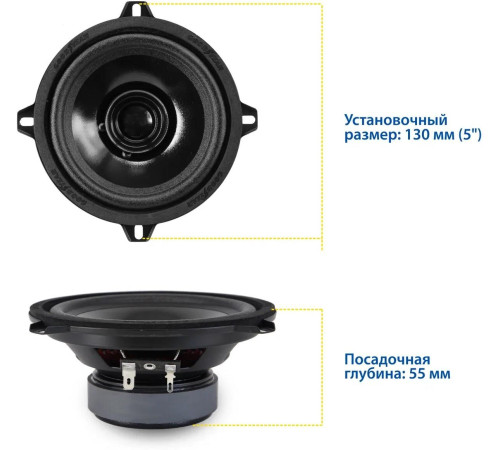 Автоакустика GOODYEAR GY-С-130 широкополосная, к-т 2шт (GY020005)