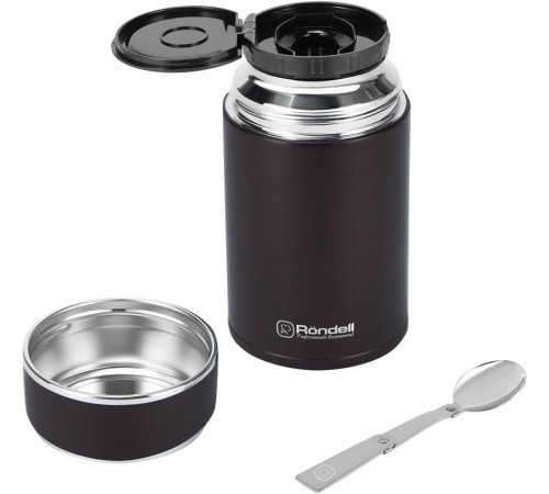 RONDELL Термос для еды Tierno RDS-1661 0.7л. бордовый с чехлом картонная коробка