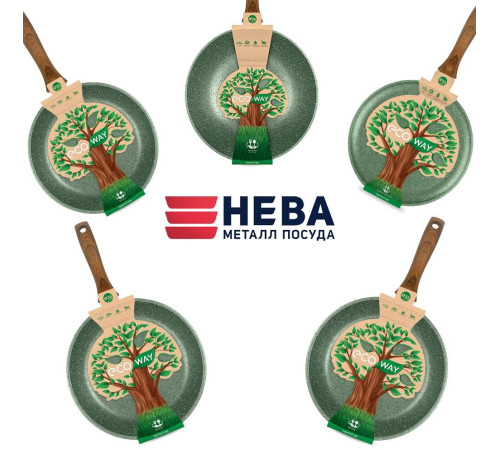 НЕВА МЕТАЛЛ ПОСУДА EW124 Eco Way а/пр литая 24см