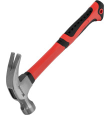 MATRIX Молоток-гвоздодер, 450 г, боек 27 мм, фибергласовая обрезиненная рукоятка 10450