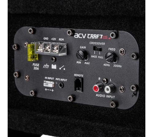ACV CRAFT BS12A активный/корпусной плоский/2000Вт/30см/SPL-109дБ/черный