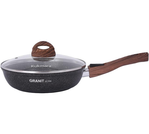 KUKMARA Сго243а а/пр литая 24см съемн/руч стекл/кр Granit ultra original