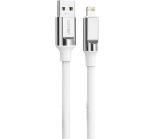 AKSBERRY (6900291900017) X159 Silicone USB-A Lightning, белый