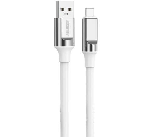 AKSBERRY (6900291880012) X159 Silicone USB-A Type-C, белый