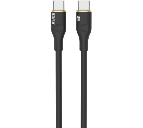 AKSBERRY (6900295480010) X162 Liquid silicone Type-C -Type-C, черный