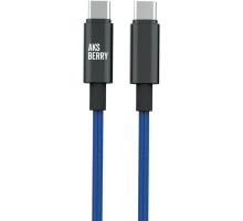 AKSBERRY (6900295620010) X163 Nylon silk Type-C - Type-C, синий