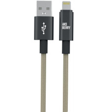 AKSBERRY (6900295500015) X163 Nylon silk USB-A – Lightning, бежевый