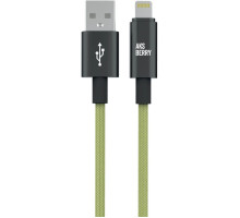 AKSBERRY (6900293270019) X163 Nylon silk USB-A – Lightning, салатовый