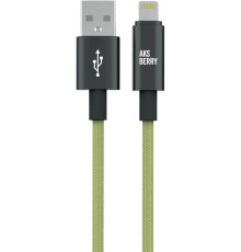 AKSBERRY (6900293270019) X163 Nylon silk USB-A – Lightning, салатовый