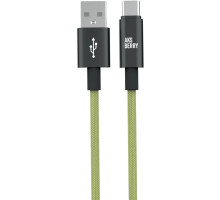 AKSBERRY (6900295560019) X163 Nylon silk USB-A - Type-C, салатовый