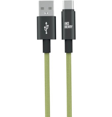 AKSBERRY (6900295560019) X163 Nylon silk USB-A - Type-C, салатовый