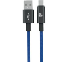 AKSBERRY (6900295580017) X163 Nylon silk USB-A - Type-C, синий