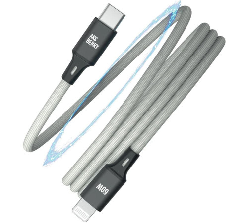 AKSBERRY (6900307880012) X164 Magnetic Type C - Lightning, серый