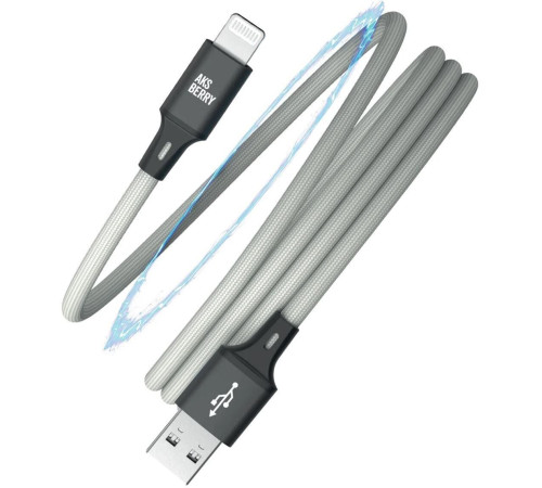 AKSBERRY (6900307940013) X164 Magnetic USB-A - Lightning, серый
