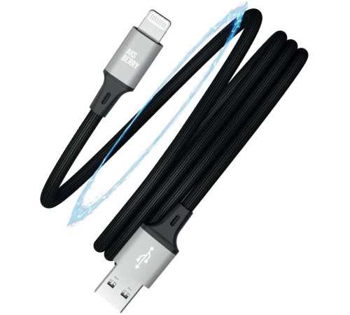 AKSBERRY (6900307930014) X164 Magnetic USB-A - Lightning, чёрный