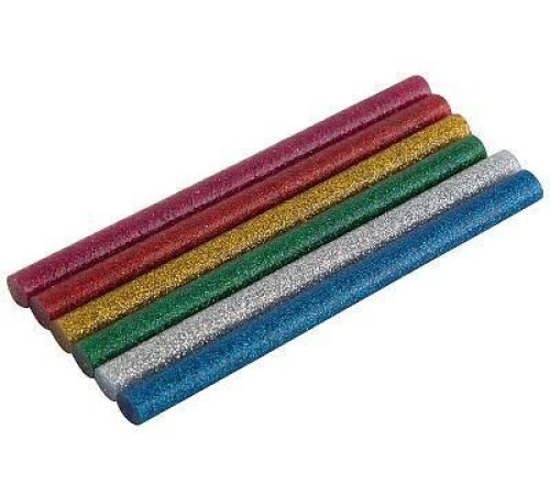 ENGY Стержни клеевые цветные, с блестками,11х100 мм, 6 шт (007587)