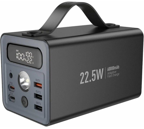 HOCO (6942007638524) J138 60000mAh 3USB+2Type-C+1DC 3.0A PD20W , черный