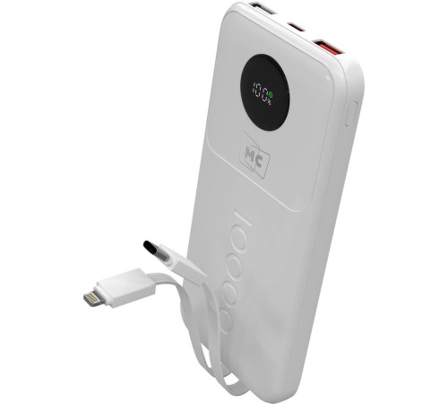 MORE CHOICE (4620202552808) PB35-10 10000mAh 2USB+1Type-C 3.0A 22.5W+PD20W+QC3.0, белый