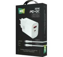 MORE CHOICE (4620202555618) NC82a 1USB+1Type-C 3.0A PD 35W+QC3.0 для Type-C Type-C White