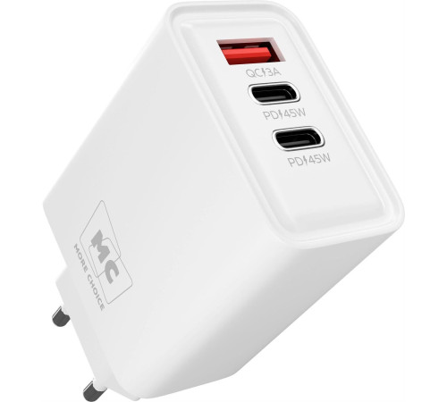 MORE CHOICE (4620202555632) NC90 1USB+2Type-C 3.0A PD 45W White