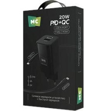 MORE CHOICE (4620202555762) NC85i 1USB+1Type-C 3.0A PD 20W+QC3.0 для Lightning 8-pin Type-C Black