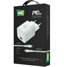 MORE CHOICE (4620202555830) NC86i 1Type-C 3.0A PD 20W для Lightning 8-pin Type-C White