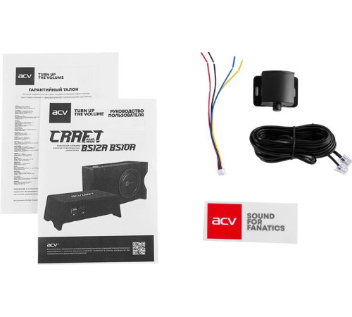 ACV CRAFT BS10A активный/корпусной плоский/1800Вт/25см/SPL-108дБ/темно-серый