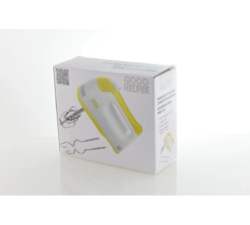 Миксер GOODHELPER HM-374 белый/желтый