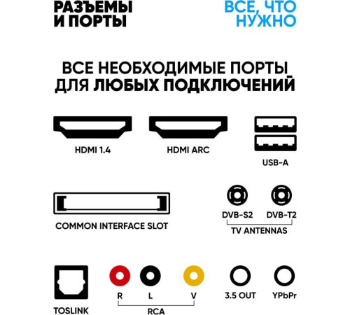 SCOOLE SL-LED32S02T2 HD Безрамочный