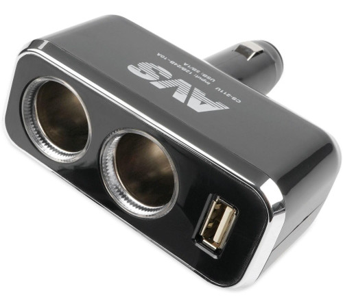 AVS CS211U прикуривателя 12/24 (на 2 выхода+USB) 43254