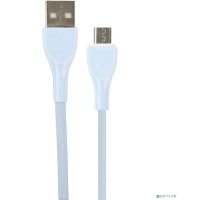 PERFEO (U4022) ULTRA SOFT USB A вилка - Micro USB вилка, 2.4A, голубой, силикон, длина 1 м