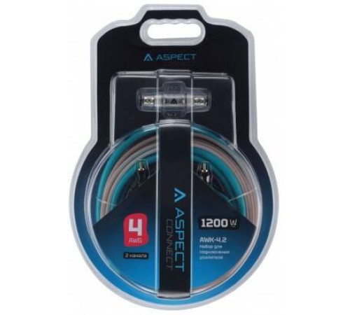 ASPECT AWK-4.2 для 2-кан. усилителя, омедненный алюминий (ССА), 4AWG, 2RCA-2RCA