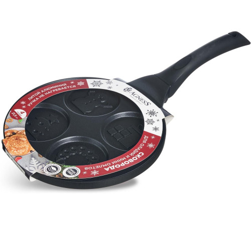 AGNESS 932-033 ЗИМНЯЯ ЗАБАВА для оладий с а/приг.покрытием 21,5см