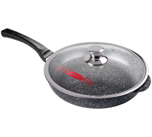 РОССИЯ Сковорода 240/55мм Гранит пласт/руч. с кр. (п/у), с2411аг