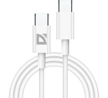 DEFENDER (87507) USB кабель F182 TypeC-TypeC 1м, 30 Вт, PD,TPE,белый