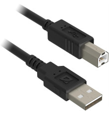 DEFENDER (87011) USB кабель USB 2.0 AM-BM 30AWG, никель, 1.8 м