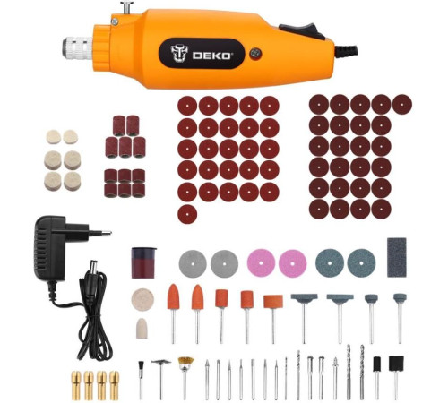 DEKO DKRT150, 150 Вт, в кейсе + набор аксессуаров 110 шт 063-1417