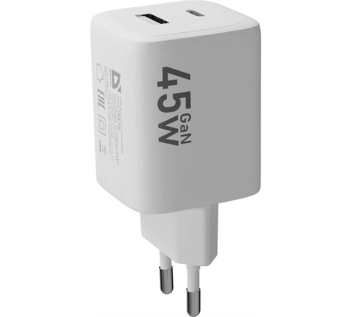 DEFENDER (83245) UPA-145 45W, USB A+C, белый