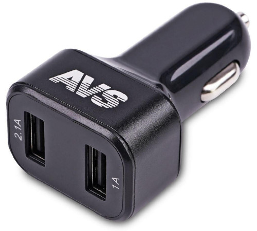 AVS UC-523 USB 2 порта (3А,черный) с вольтметром