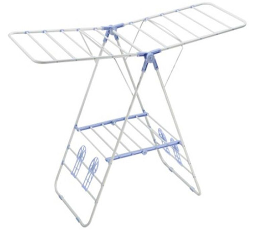 РЫЖИЙ КОТ Сушилка для белья напольная двухуровневая CD-03, с держателями для обуви, 133*50*92 см (109603)