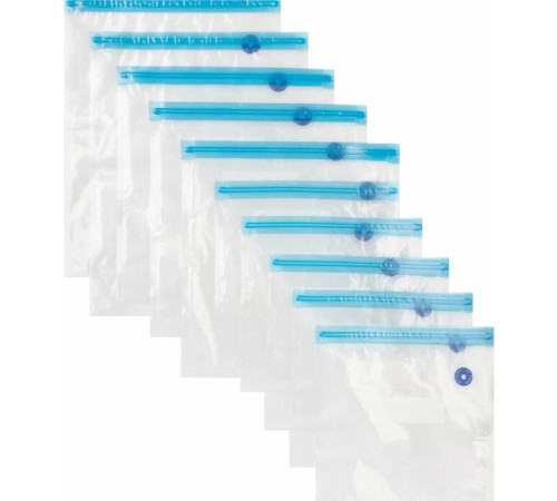 РЫЖИЙ КОТ Набор вакуумных пакетов для продуктов, 10 шт, с насосом, VBA (107576)